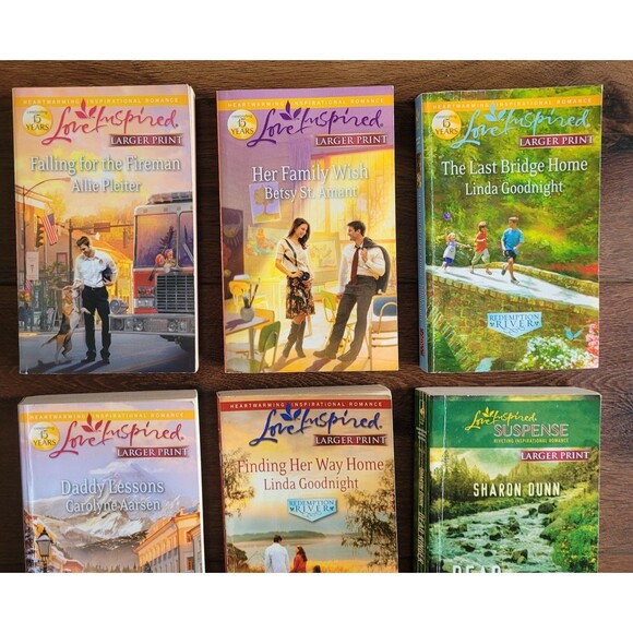 Love Inspired Romance LARGE PRINT Paperback Book Lot of 9 - Picture 6 of 9